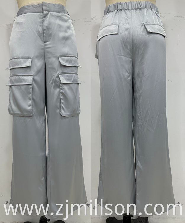 Wide Leg Lady S Cargo Pants Png